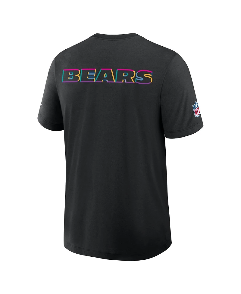 Nike Men's Black Chicago Bears Tall 2025 Nfl Crucial Catch Tri-Blend Dri-fit T-Shirt