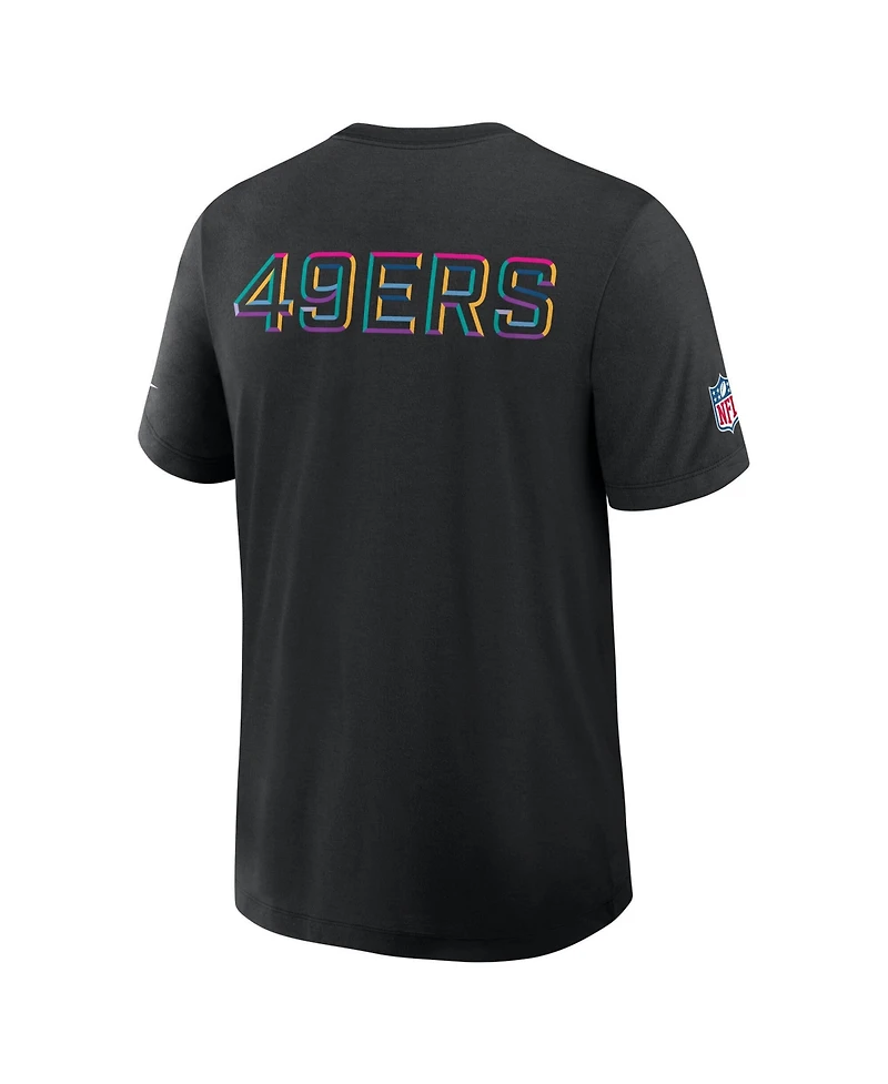 Nike Men's Black San Francisco 49ers Tall 2025 Nfl Crucial Catch Tri-Blend Dri-fit T-Shirt
