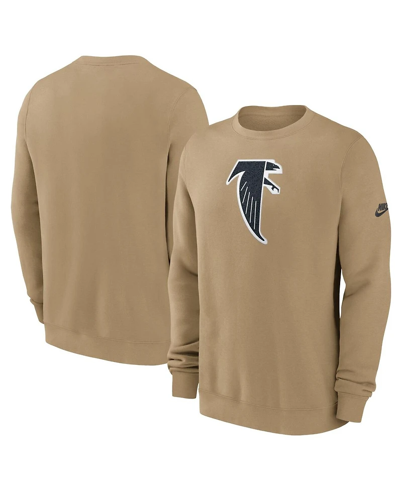 Nike Men's Tan Atlanta Falcons Swing Pass Rewind Club Pullover Sweatshirt