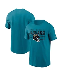 Nike Men's Teal Jacksonville Jaguars Primetime Helmet Essential T-Shirt