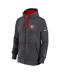 Nike Men's Anthracite San Francisco 49ers Primetime Club Full-Zip Hoodie