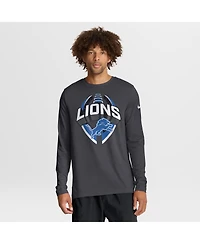 Nike Men's Anthracite Detroit Lions Primetime Legend Icon Performance Long Sleeve T-Shirt
