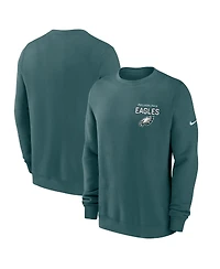 Nike Men's Midnight Green Philadelphia Eagles Primetime Club Fleece Pullover Sweatshirt