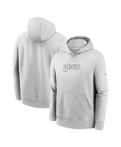 Nike Men's Gray Green Bay Packers Edge Pack French Terry Club Pullover Hoodie