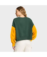 Nike Women's Green Bay Packers Oversized Color Block Pullover Sweatshirt