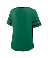 Fanatics Women's Green/Navy Notre Dame Fighting Irish Be Fearless Athena Lace-Up T-Shirt