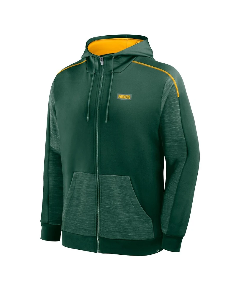 Fanatics Men's Green Bay Packers Checkdown Pass Full-Zip Hoodie