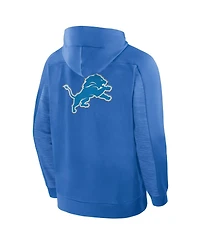 Fanatics Men's Blue Detroit Lions Checkdown Pass Full-Zip Hoodie