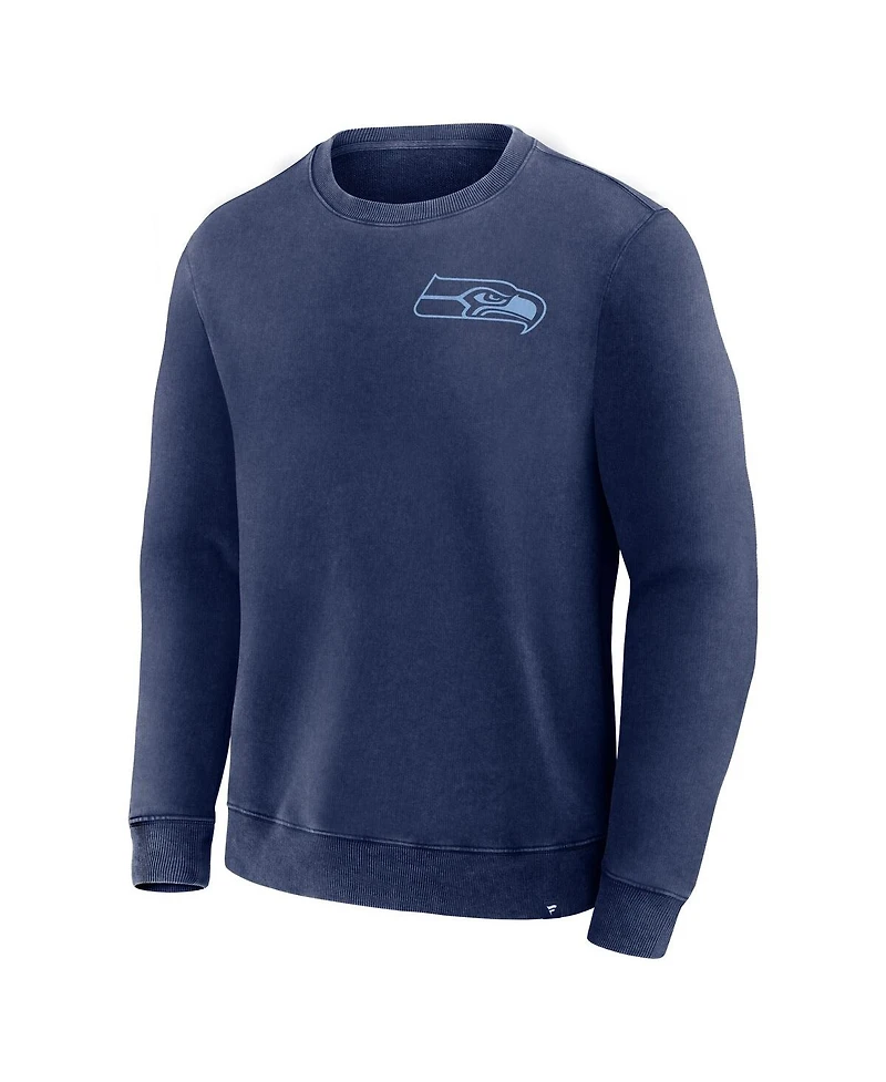 Fanatics Men's Navy Seattle Seahawks Deep Route Pullover Sweatshirt