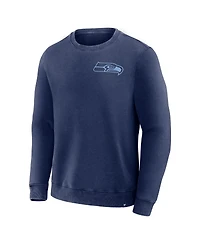 Fanatics Men's Navy Seattle Seahawks Deep Route Pullover Sweatshirt