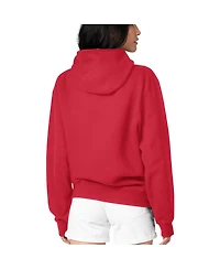 G-iii 4Her by Carl Banks Women's Red Kansas City Chiefs Flowers Team Logo Graphic Fleece Pullover Hoodie