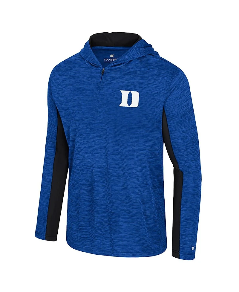 Colosseum Men's Royal Duke Blue Devils Always Sunny Quarter-Zip Hoodie