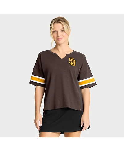Fanatics Women's Brown San Diego Padres Curl Route T-Shirt