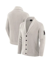 J. Palmer Men's Gray San Francisco 49ers The Playmaker Cardigan Raglan Sweater