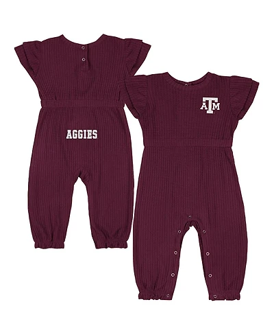 Colosseum Baby Boys and Girls Maroon Texas A&M Aggies Beautopia Waffle Knit Romper