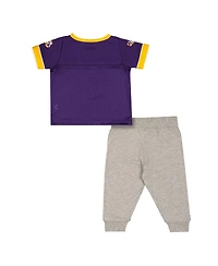 Colosseum Baby Boys and Girls Newborn 2-Piece Lsu Tigers Nothing but the Hits Football Set