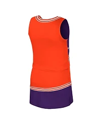 Colosseum Big Girls 2-Piece Orange Clemson Tigers Lollipop Park Cheer Set