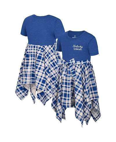 Colosseum Girls Toddler Royal Kentucky Wildcats Marceline Plaid Dress