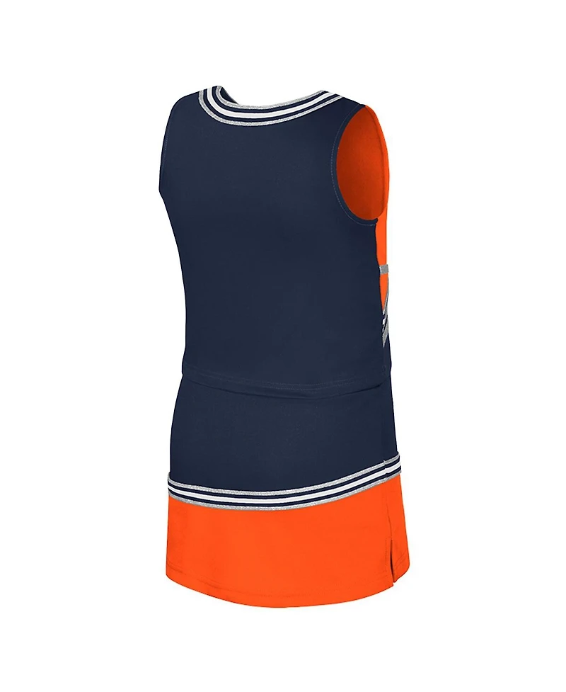 Colosseum Big Girls 2-Piece Navy Auburn Tigers Lollipop Park Cheer Set