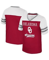 Colosseum Big Girls Crimson Oklahoma Sooners Princess Bubblegum Bling T-Shirt