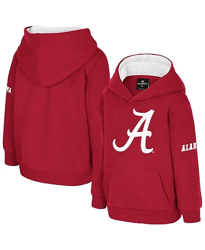 Colosseum Toddler Crimson Alabama Crimson Tide Big Logo Volume Fleece Pullover Hoodie