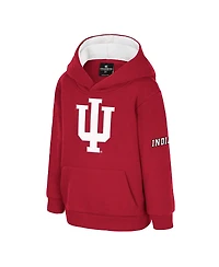Colosseum Toddler Crimson Indiana Hoosiers Big Logo Volume Fleece Pullover Hoodie