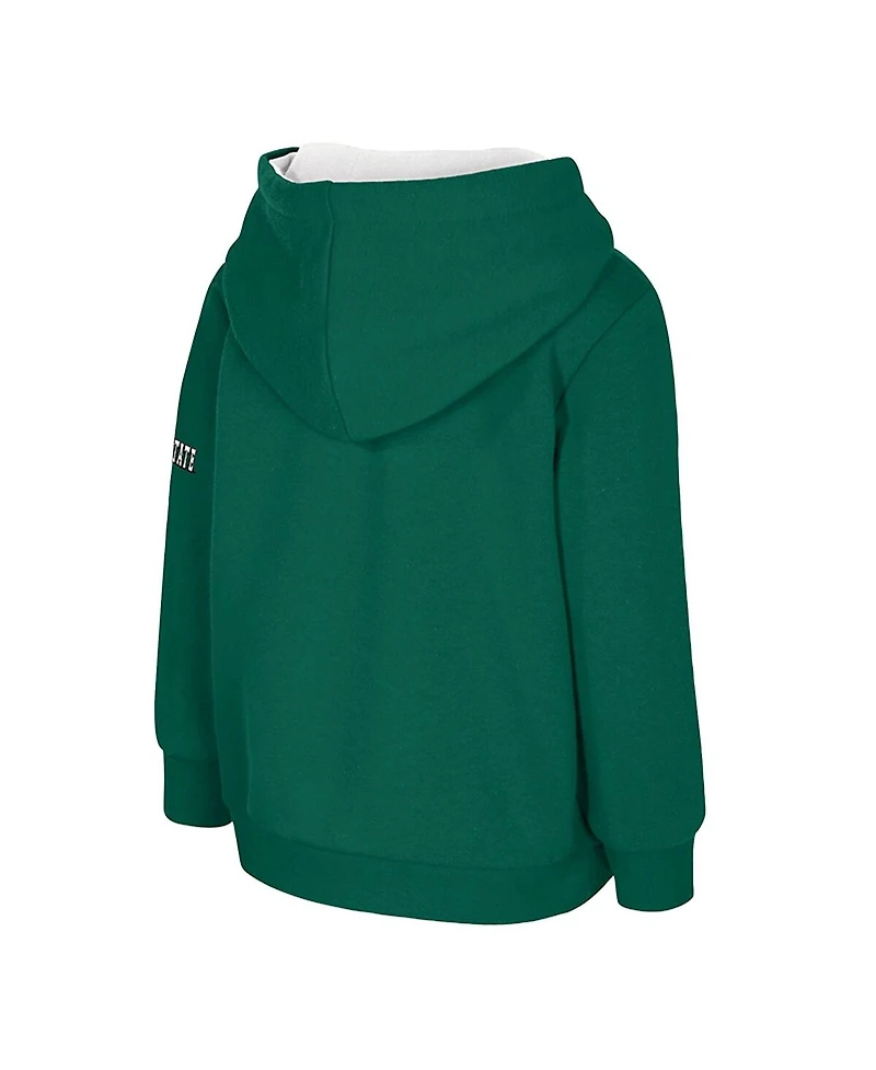 Colosseum Toddler Green Michigan State Spartans Big Logo Volume Fleece Pullover Hoodie