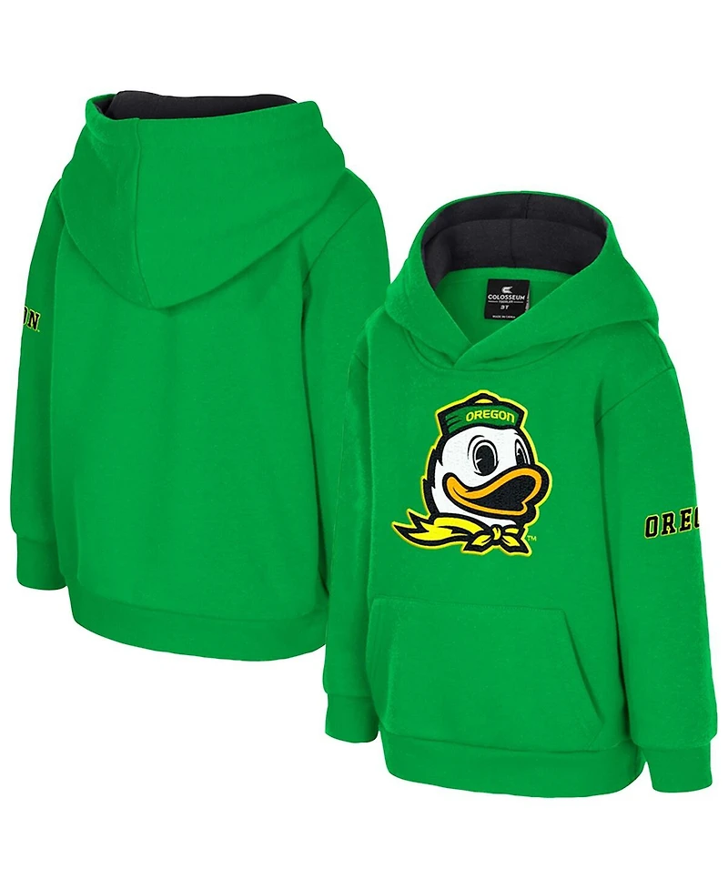 Colosseum Toddler Green Oregon Ducks Big Logo Volume Fleece Pullover Hoodie