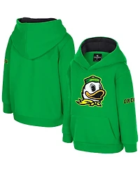 Colosseum Toddler Green Oregon Ducks Big Logo Volume Fleece Pullover Hoodie