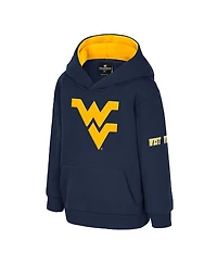 Colosseum Toddler Navy West Virginia Mountaineers Big Logo Volume Fleece Pullover Hoodie