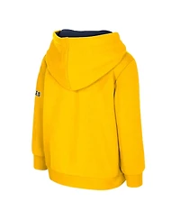 Colosseum Toddler Maize Michigan Wolverines Big Logo Volume Fleece Pullover Hoodie