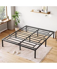 Inch Bed Frame No Box Spring Needed, Heavy Duty Metal Platform Bed Frame Size for Bedroom Easy Assembly, Noise Free, Black