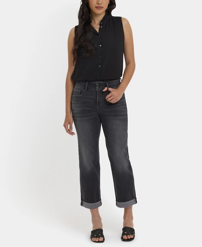 Nydj Women's Bailey Relaxed Straight Crop Jeans