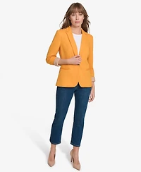 Tommy Hilfiger Women's Scuba One-Button Blazer