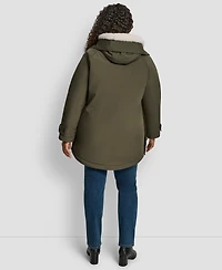 Dkny Plus Hooded Coat