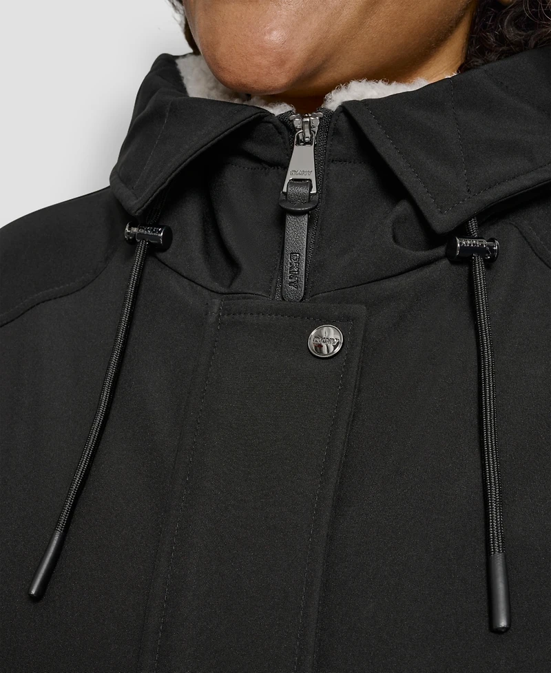 Dkny Plus Hooded Coat