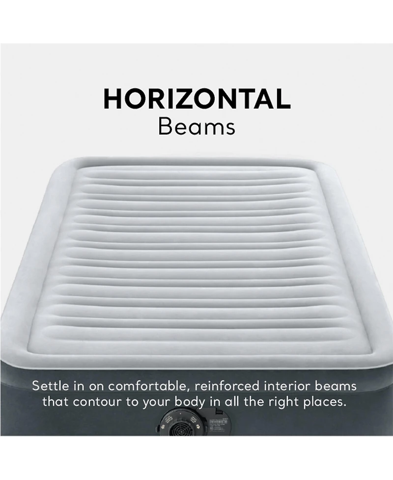 Intex 67765ED Dura Beam Comfort Plus 13" Airbed Mattress w/ Built In Pump, Twin