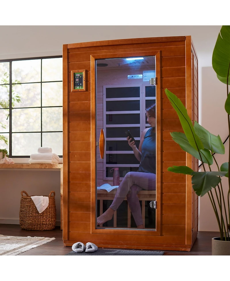Dynamic Andora 2 Person Low Emf 6 Heating Panel Infrared Therapy Sauna with Bluetooth