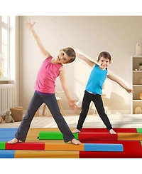 BalanceFrom Fitness All Purpose Mat with 8 Ft Balance Beam Gymnastic Set