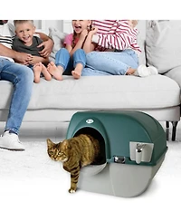 Omega Paw VMRA20-1-pr Premium Roll 'N Clean Self Cleaning Litter Box, Lg, Green