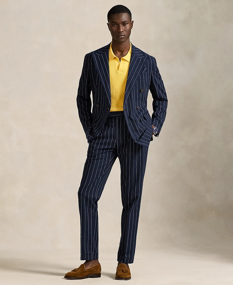 Polo Ralph Lauren Men's Rib-Knit Cotton Polo-Collar Sweater