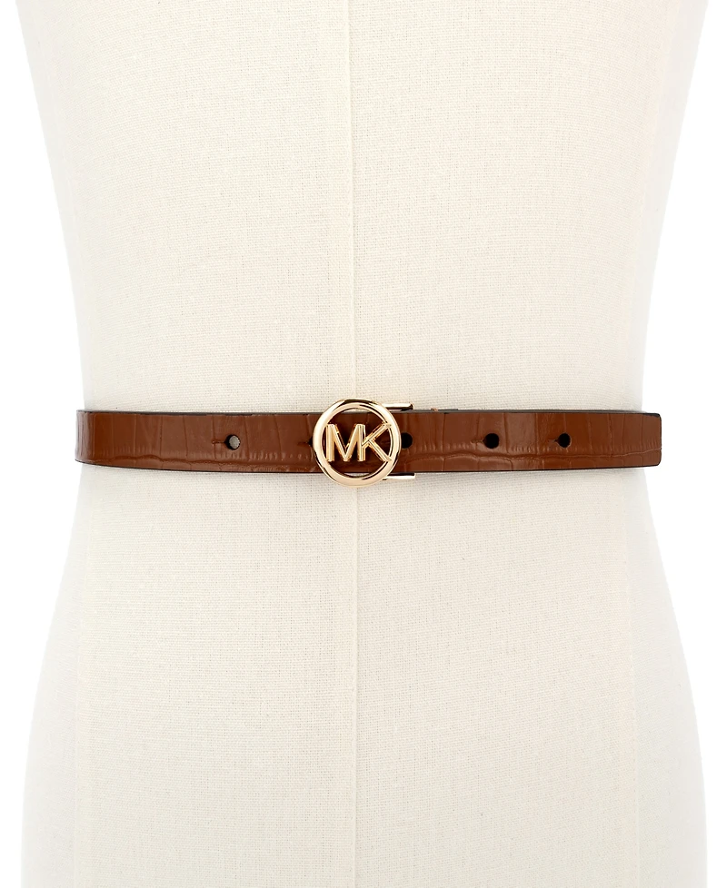 Michael Kors Logo Skinny Leather Belt