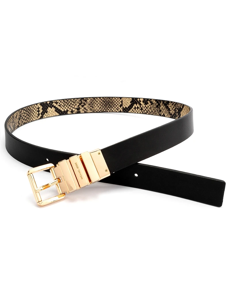 Michael Kors Women's Reversible Snake Pattern Belt