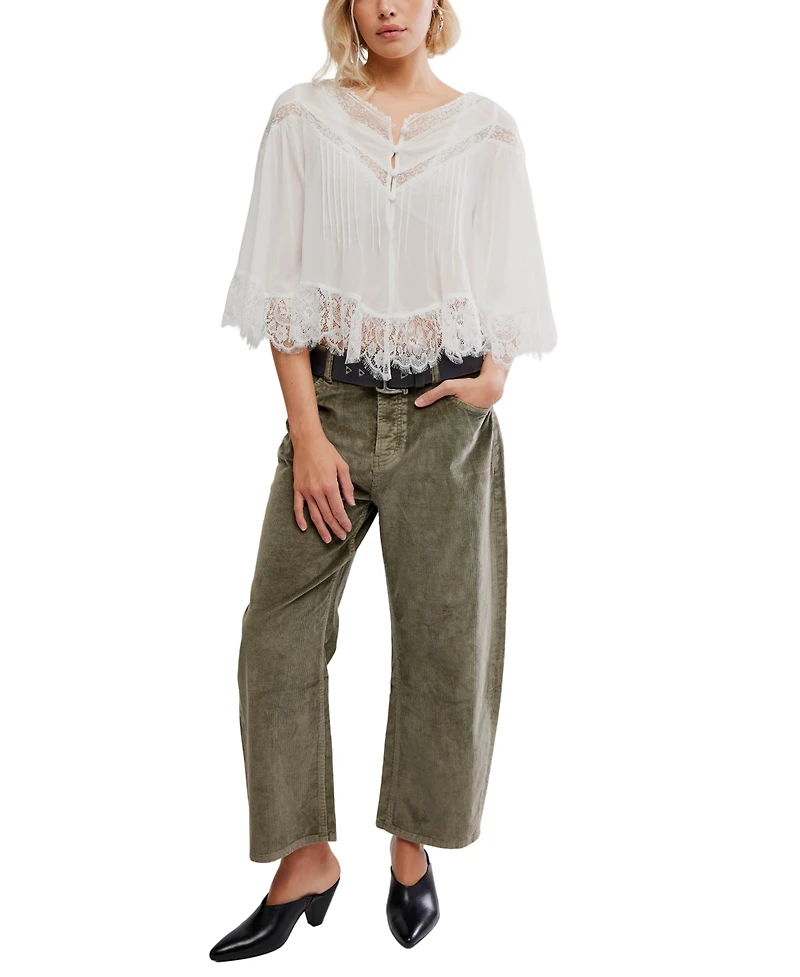 Free People Women's Bali Midnight Rain V-Neck Top