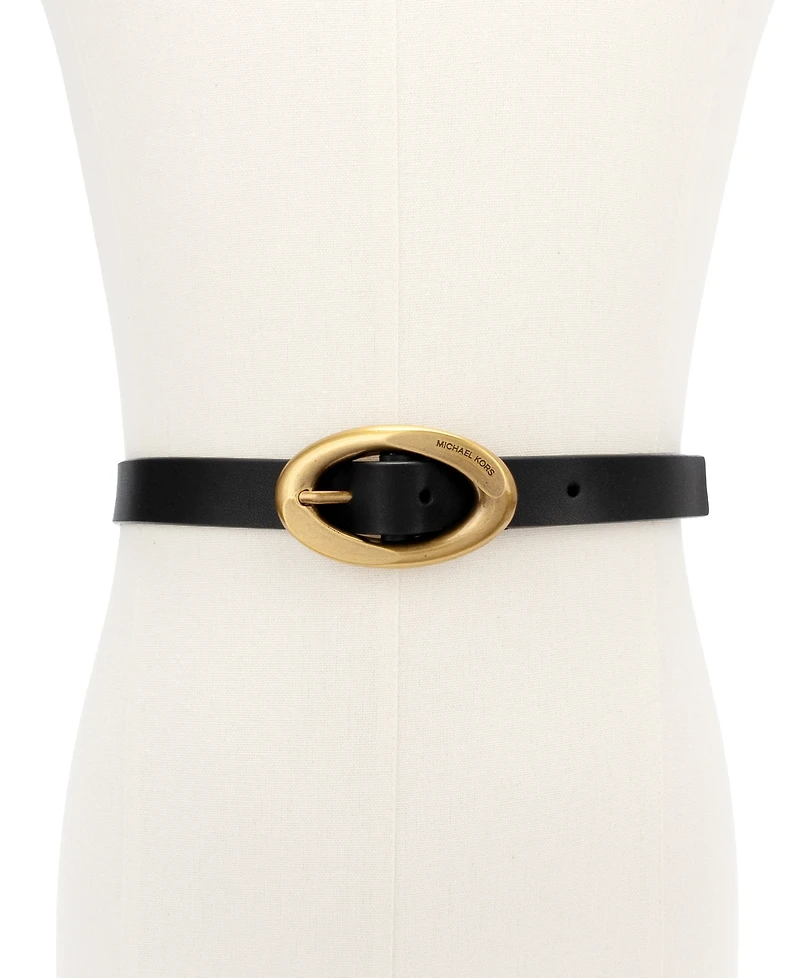 Michael Kors Women's 25mm Non-Reversible Leather Belt