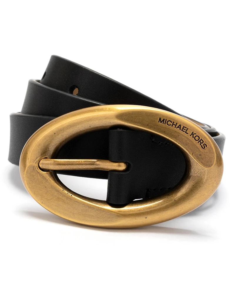 Michael Kors Women's 25mm Non-Reversible Leather Belt