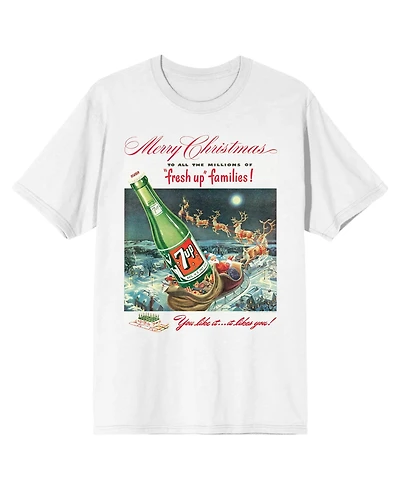 7UP Merry Christmas To All The Millions of Fresh Up Families White Short Sleeve Adult T-Shirt-5XL