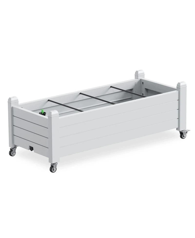 Chic Crate - Amitiel Outdoor Raised Garden Bed Planter Box With Wheels