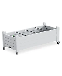 Chic Crate - Amitiel Outdoor Raised Garden Bed Planter Box With Wheels
