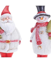 Set of 6 Santa and Snowman Decorations – Perfect for Holiday and Winter Festivities